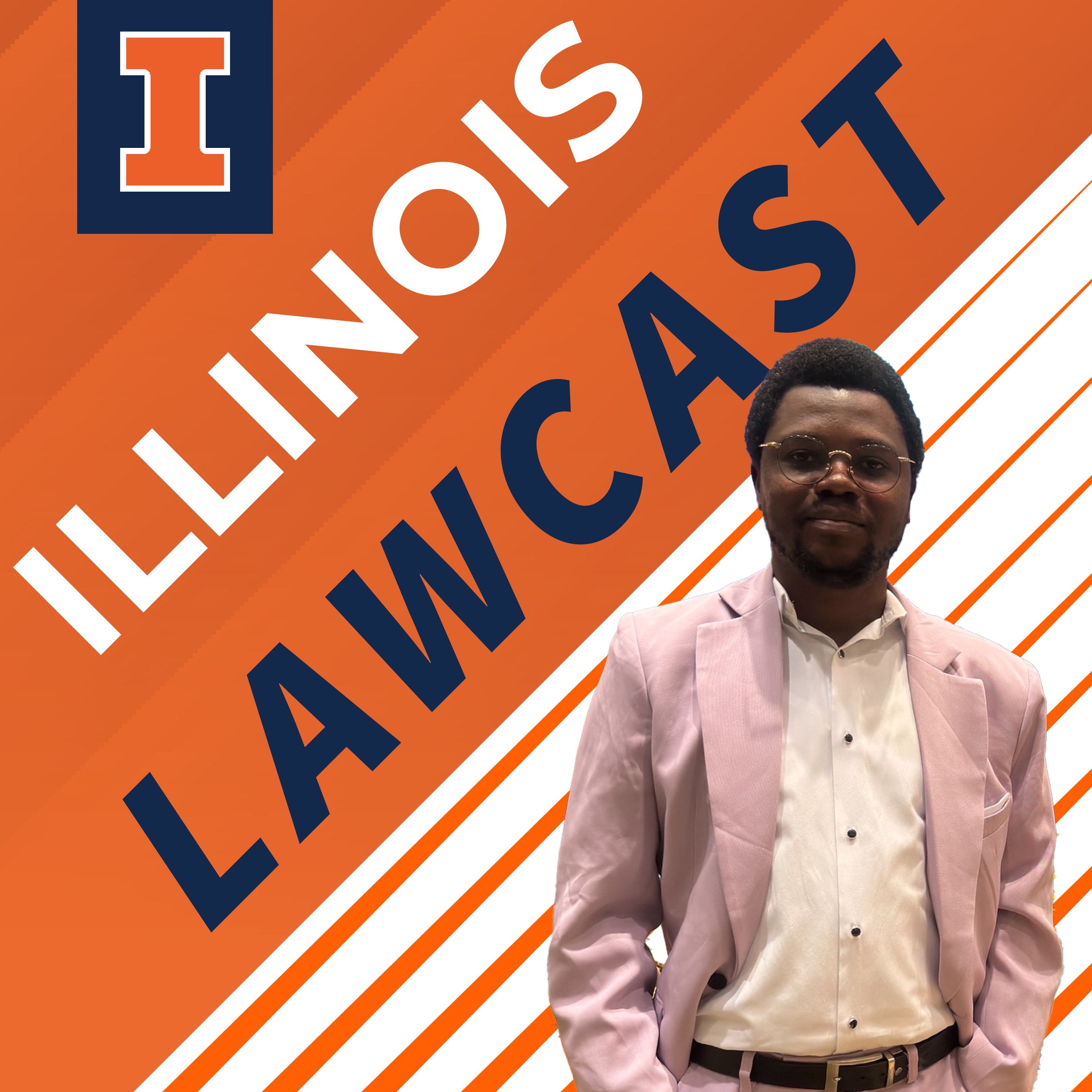 Illinois LawCast logo with portrait of Abass Sesay
