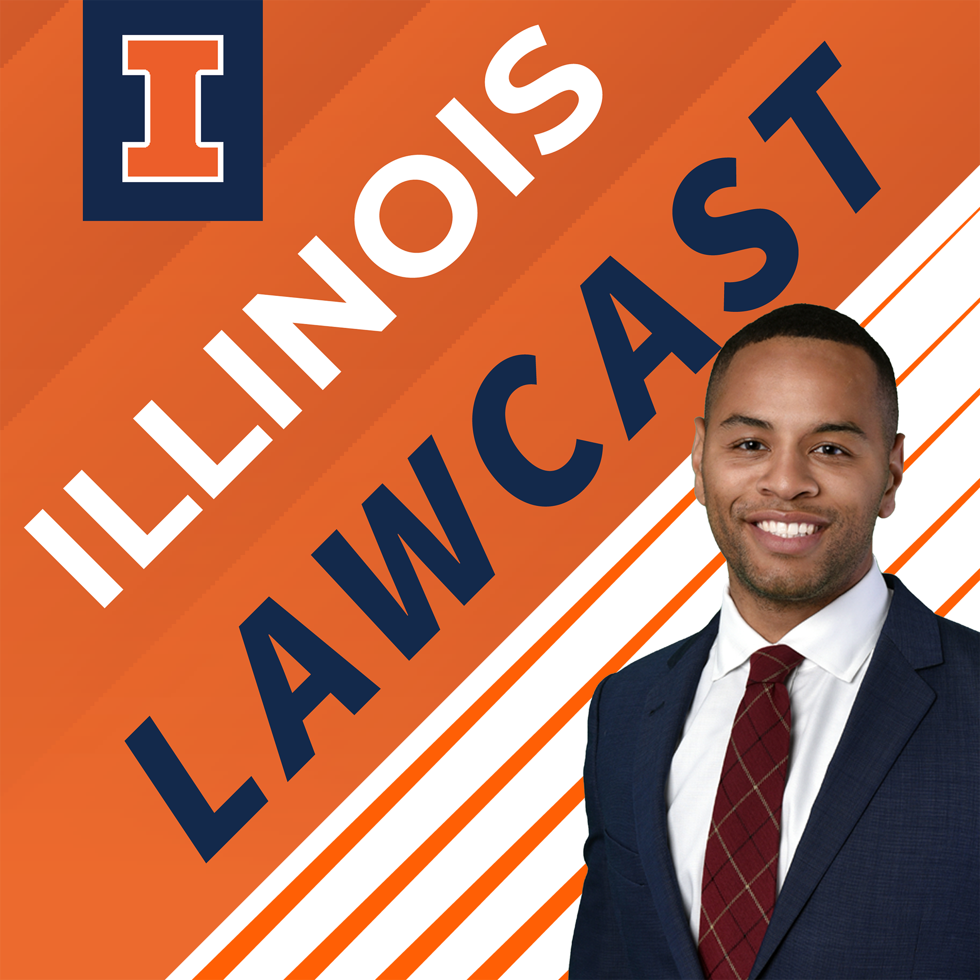 Illinois LawCast logo with headshot of Kam Cox